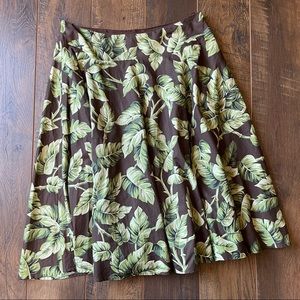 Jones New York Tropical Brown and Green Skirt Size 12